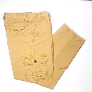 Boys Arizona Jeans Co. The Original khaki Cargo Pants size 18 Husky 100% cotton